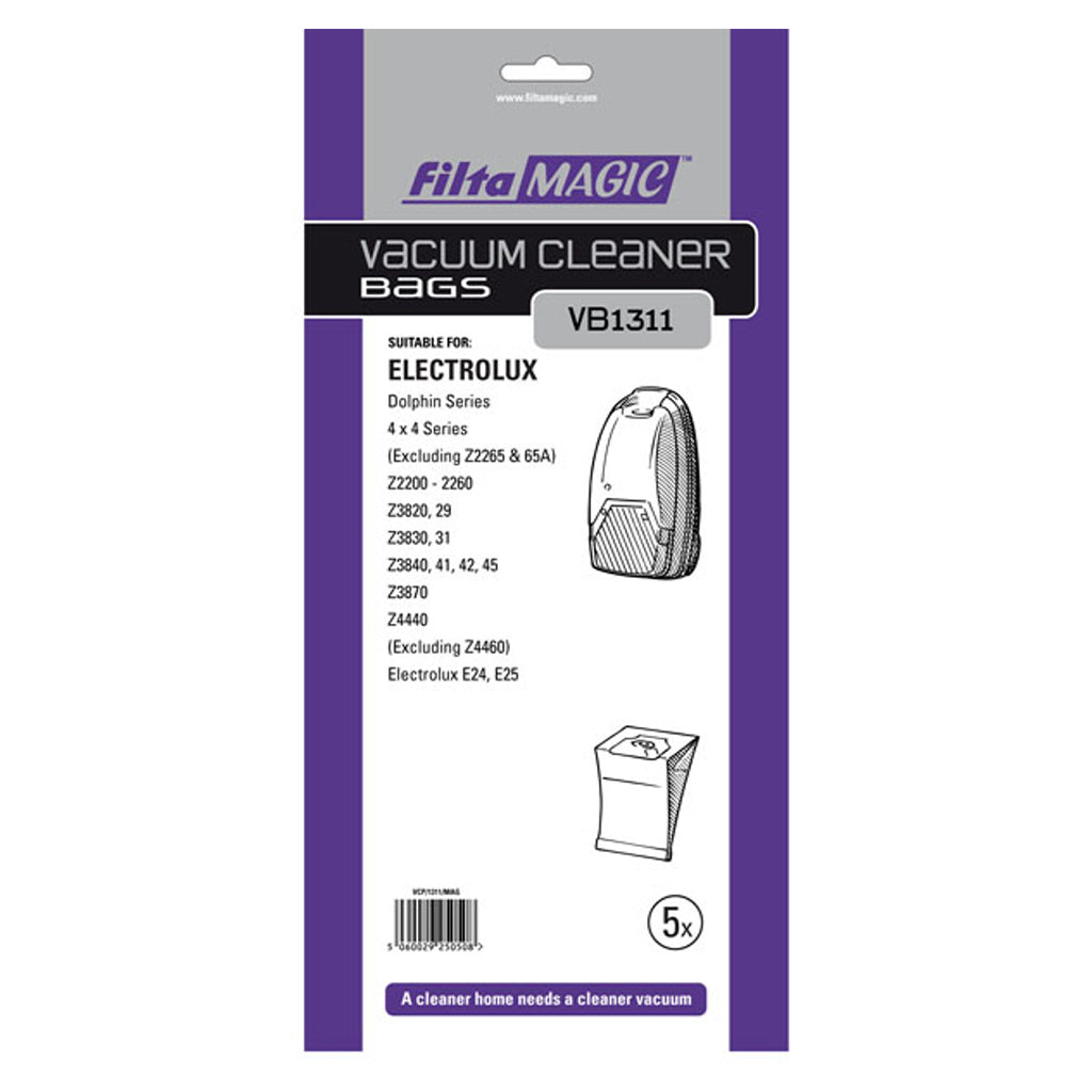 Filta Magic Vacuum Bag For Electrolux Dolphin Z2200-2260 5Pcs