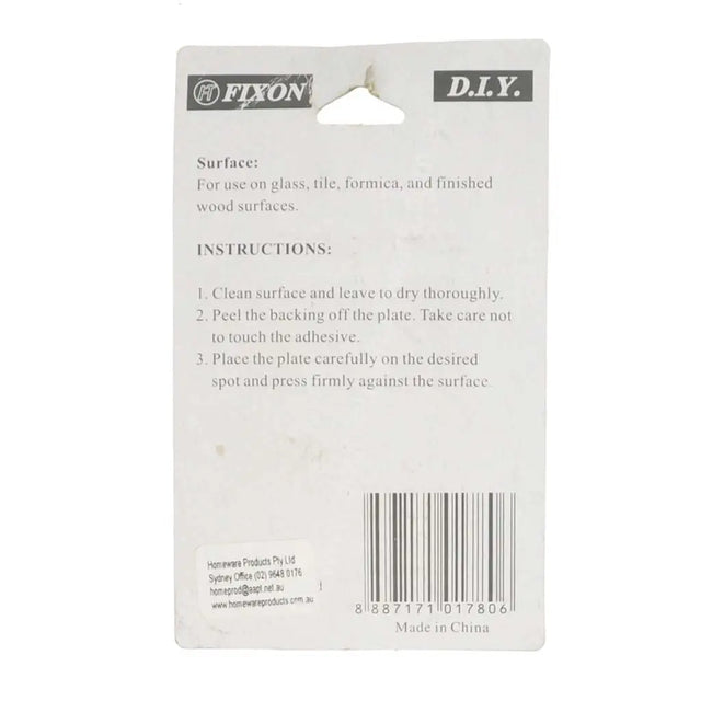 Fixon DIY adhesive label with instructions on a white background