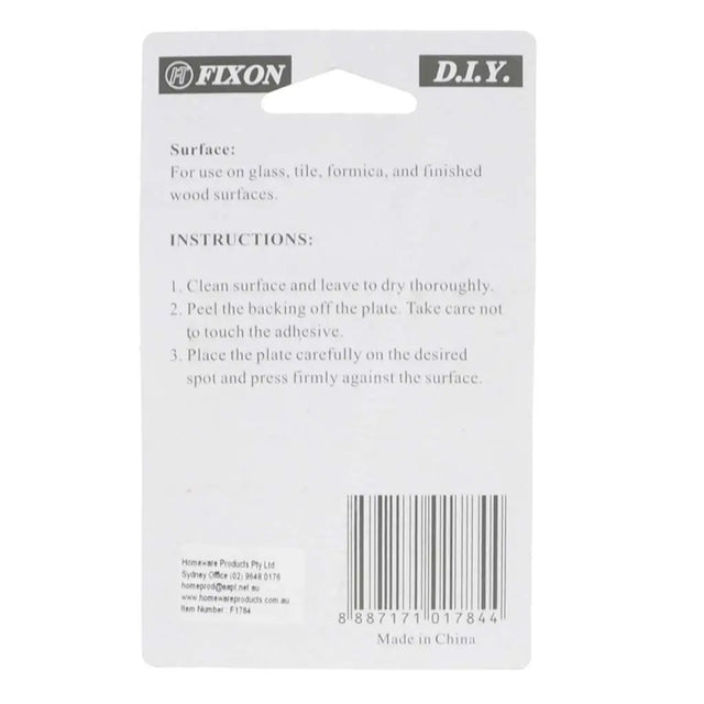 Fixon D.I.Y. adhesive label with instructions on a white background