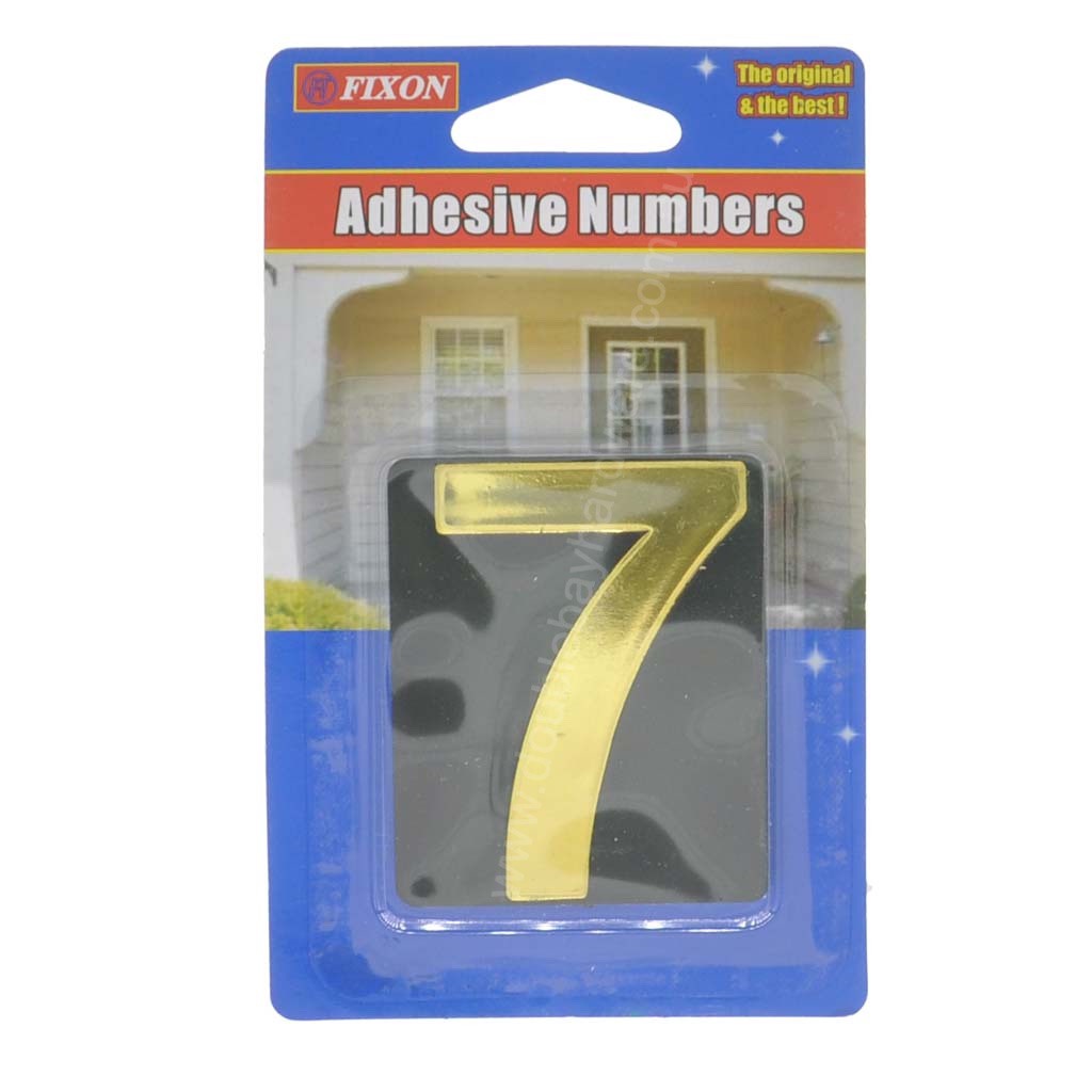 Fixon Adhesive House Number 7 Sign 59x49x2mm F1787