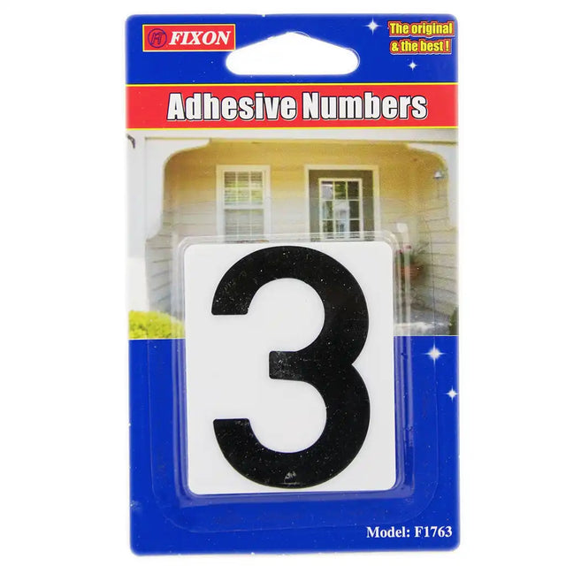 Packaged adhesive number '3' with Fixon branding on a white background