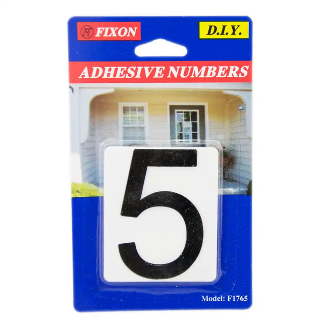 Packaged adhesive number '5' with Fixon branding on a white background