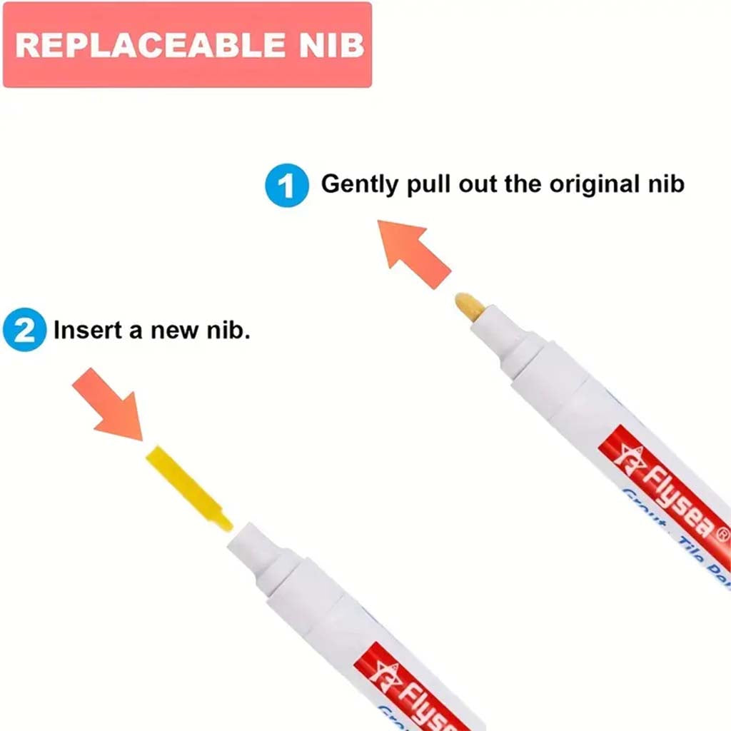 Flysea Grout Tile Pen White