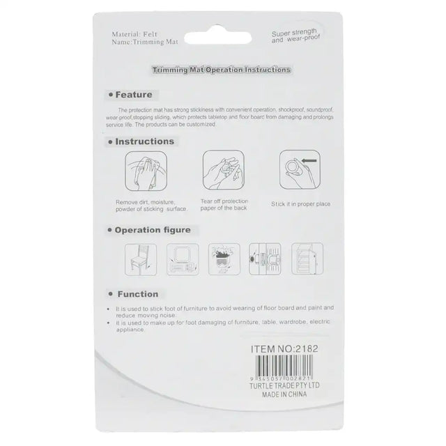 Trimming mat operation instructions on a white background