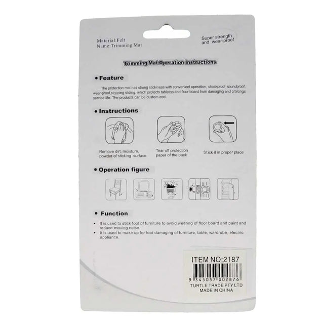 Back of a product packaging with text and icons on a white background
