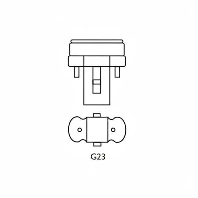 Technical drawing of a mechanical component with 'G23' label on a white background