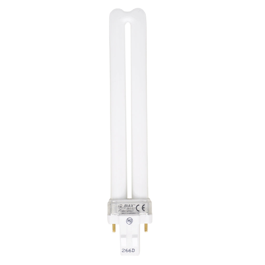 GE BIAX Compact Fluorescent Light Bulb GX23 13W/827 F13BX/SPX27