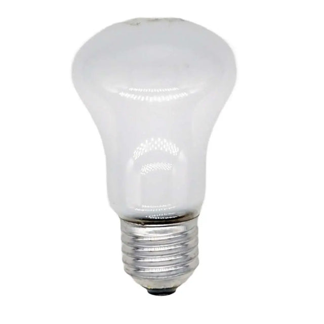 White light bulb on a white background