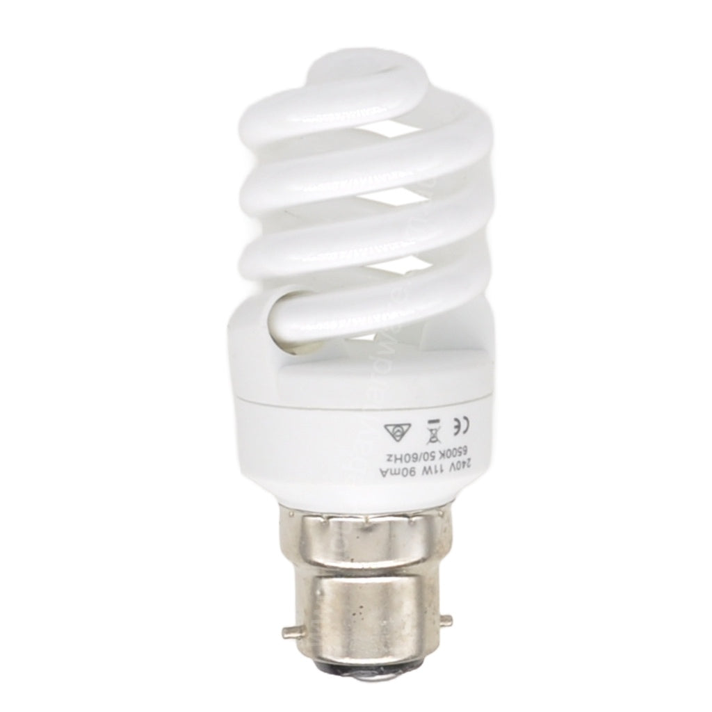 GLOBAL Energy Saving Coil Light Bulb B22 240V 11W C/W