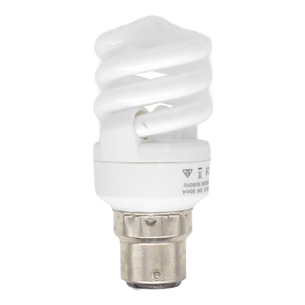 GLOBAL Energy Saving Coil Light Bulb B22 240V 9W C/W