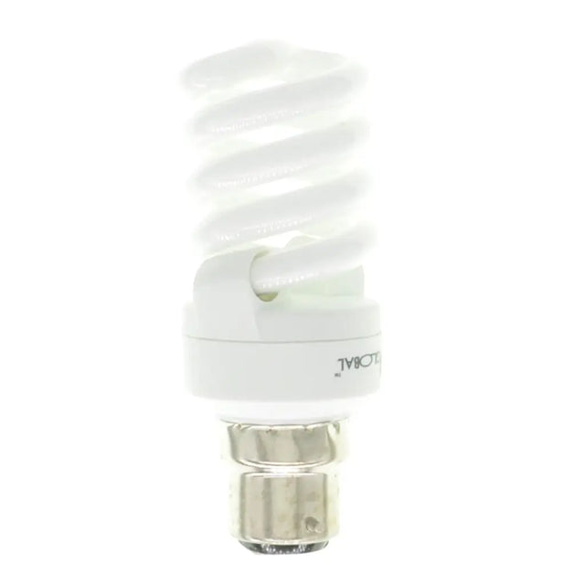 CFL light bulb on a white background