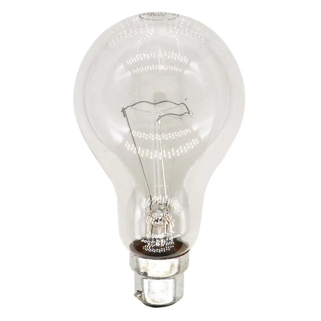 Clear light bulb on a white background