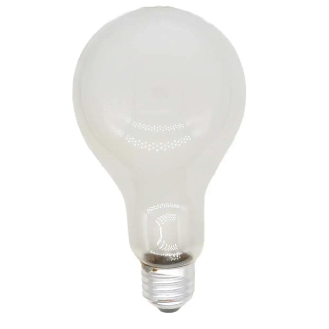 Clear light bulb on a white background