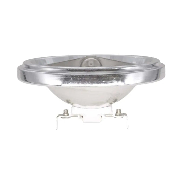 Silver reflector lens on a white background