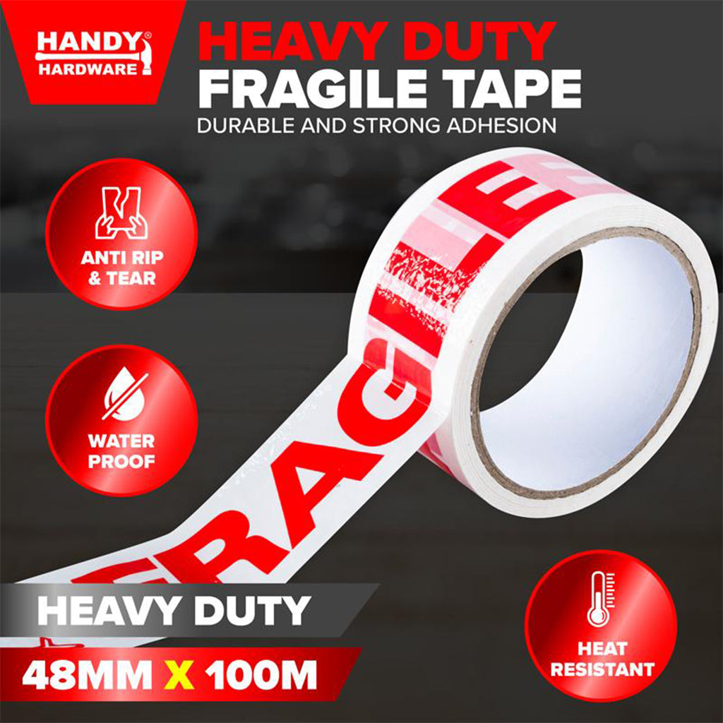 Handy Hardware Heavy Duty Fragile Tape 48mmX100m 251988