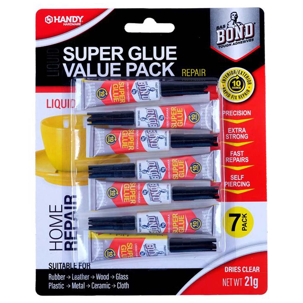 HANDY HARDWARE Liquid Super Glue Value Pack 7Pc 53049