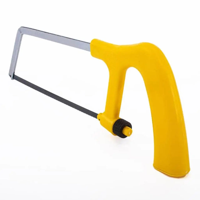 Yellow coping saw on a white background