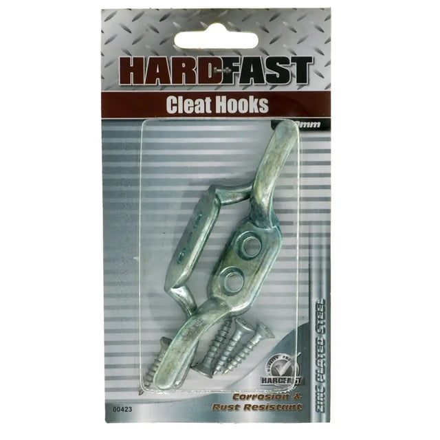 Packaged cleat hooks with HardFast branding on a white background