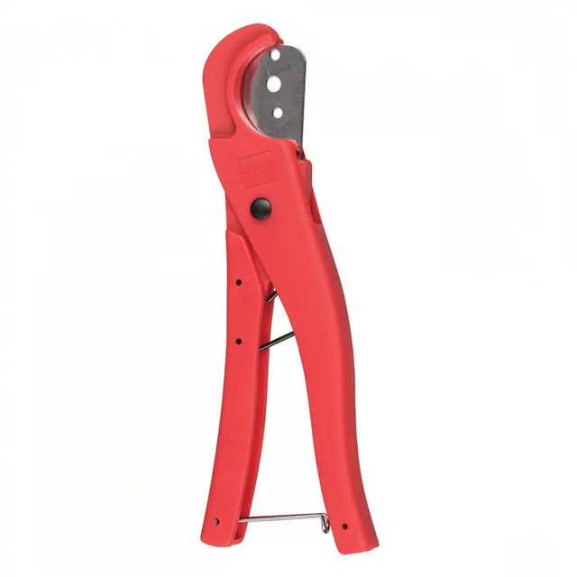 Red pipe cutter on a white background
