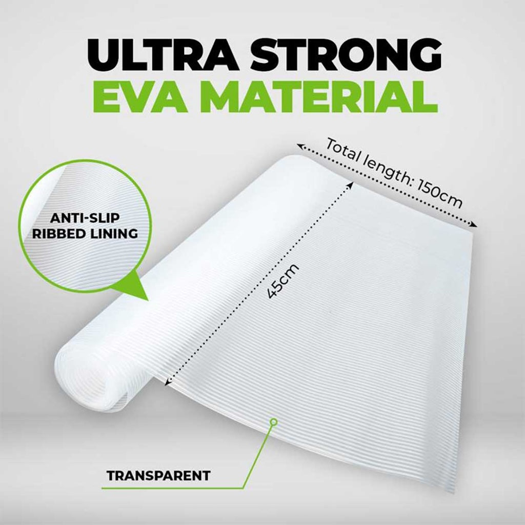 EVA Anti-Slip Drawer Liner 150x45cm Transparent