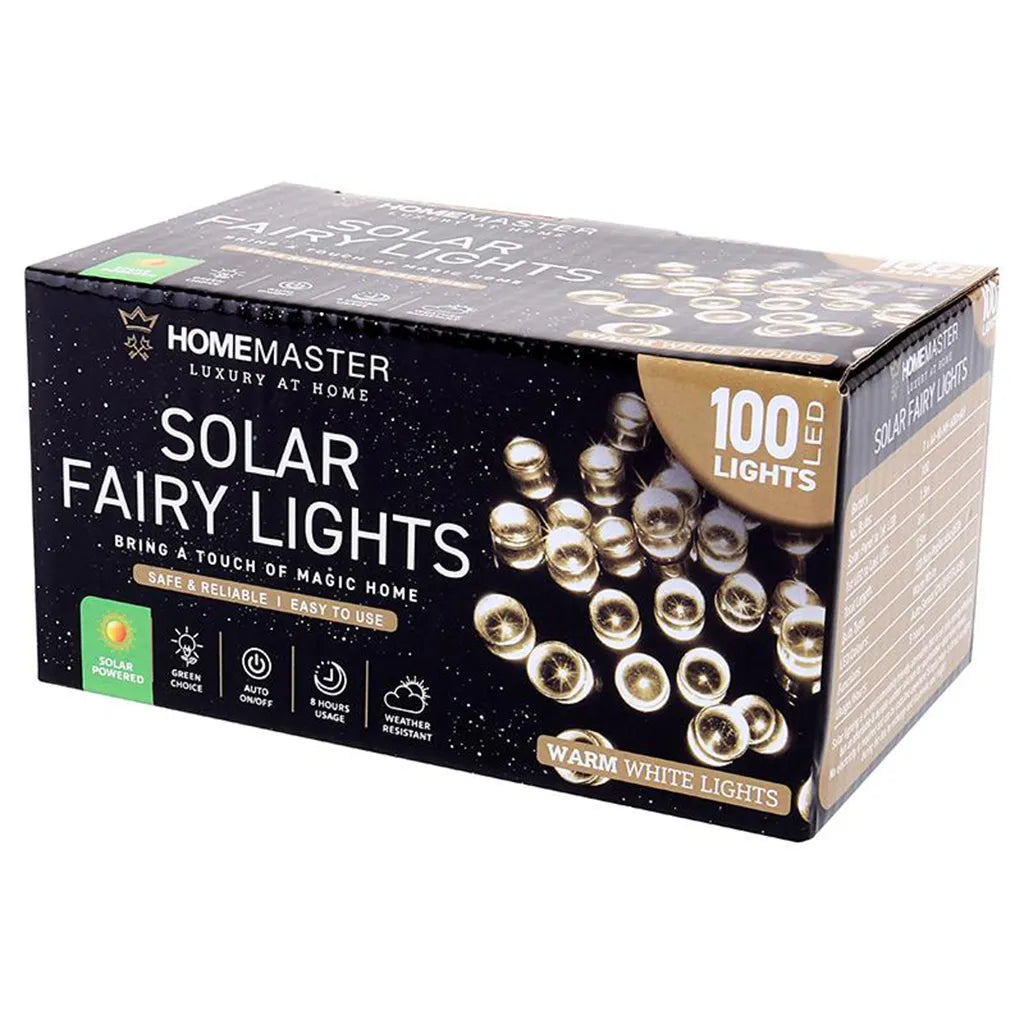 HOME MASTER Solar Fairy Lights Warm White 100LED 187393
