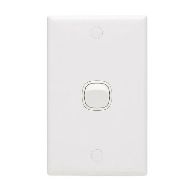 HPM Standard 1 Gang White Single Wall Switch 10A CD770/1WE