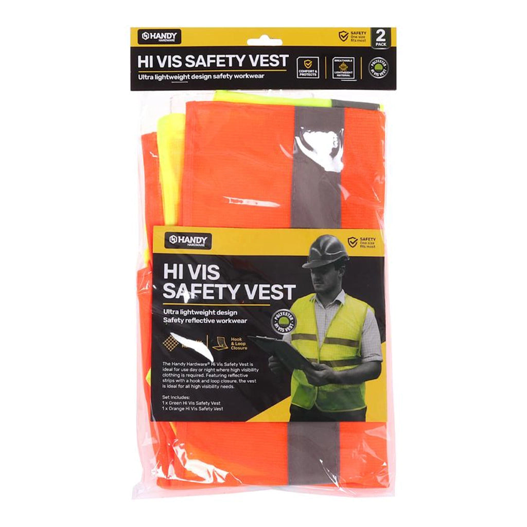Handy Hardware HI VIS Safety Vest 2Pcs 286195
