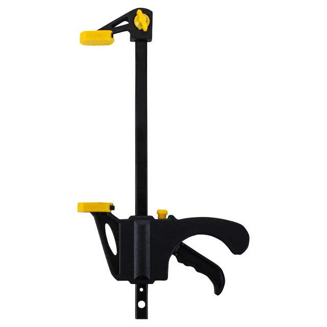 Black and yellow clamp on a white background