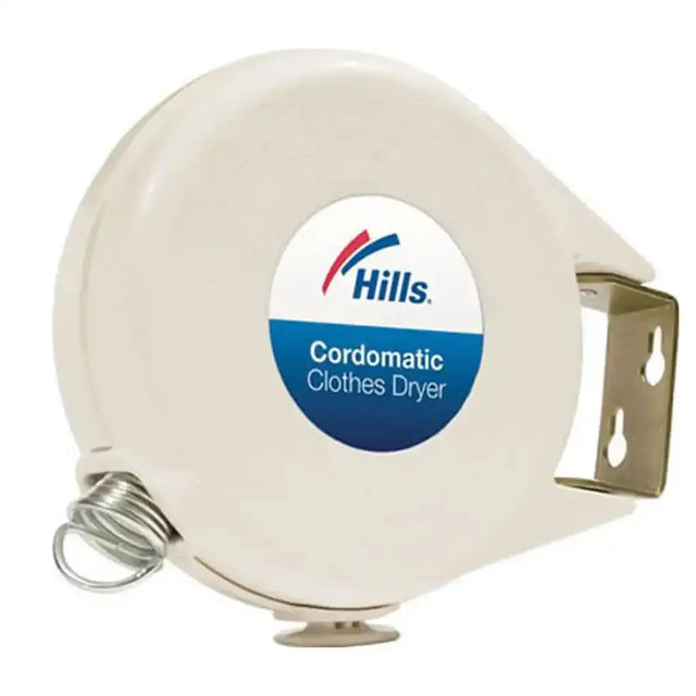 Cordomatic clothes dryer with Hills logo on a white background