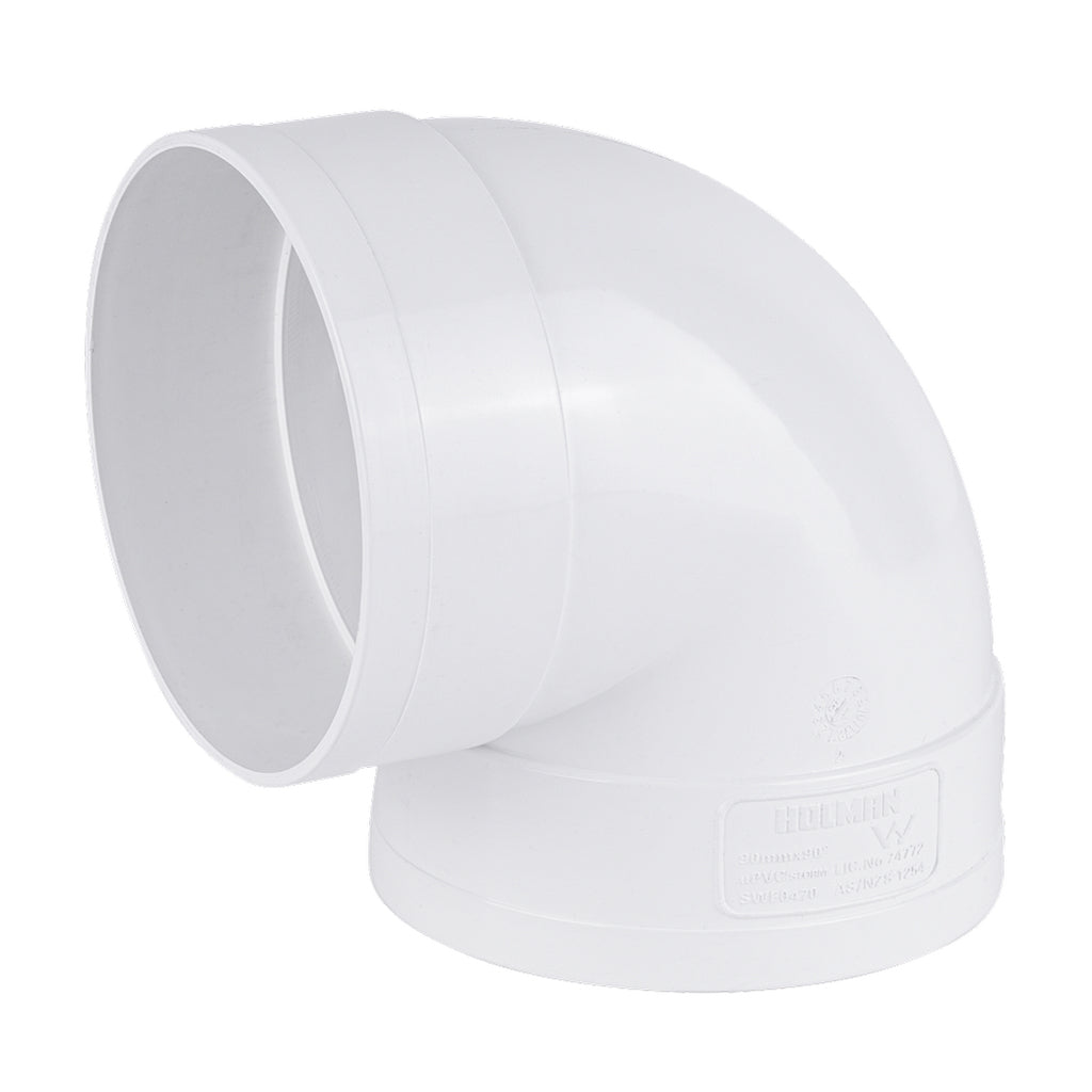 Holman 90mm 90° F&F PVC Stormwater Elbow SWF0470