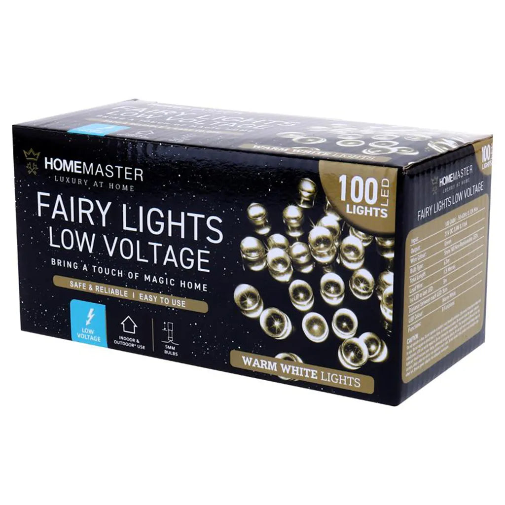 Home Master AC Powered Fairy Lights Warm White 100LED 286331