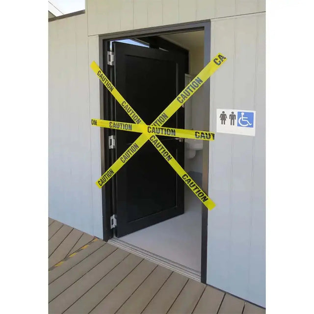 Hurricane Yellow & Black Safety Caution Barrier Tape 75mmX100m HW0767