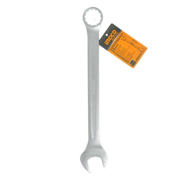 Wrench with a tag on a white background