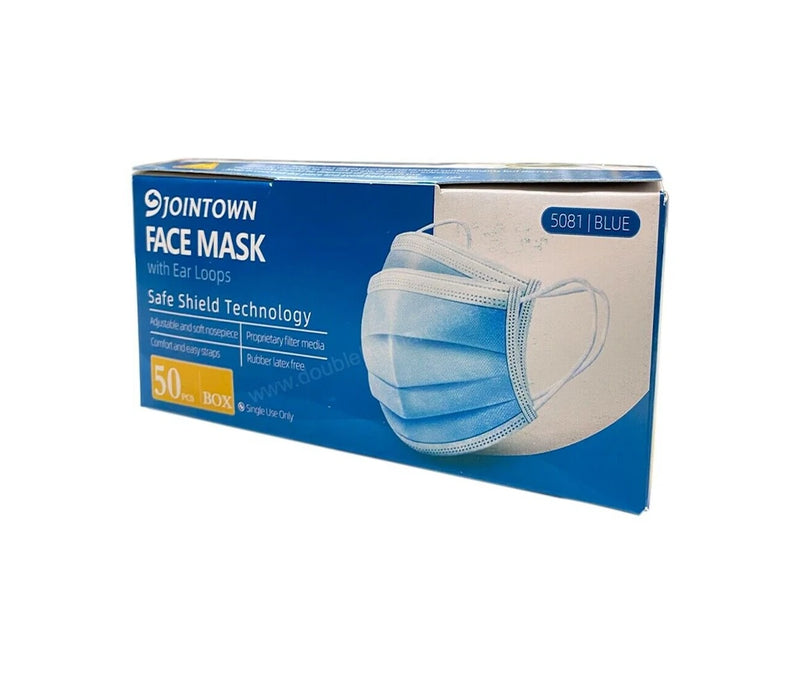 Jointown 3 Layers Mask With Ear Loop BFE≥95% Fluid Resistant PK50