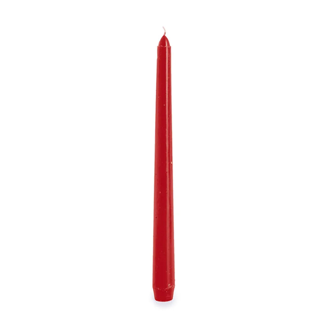 KERI Taper Dinner Candle 2x25cm Red Dripless 6Pcs