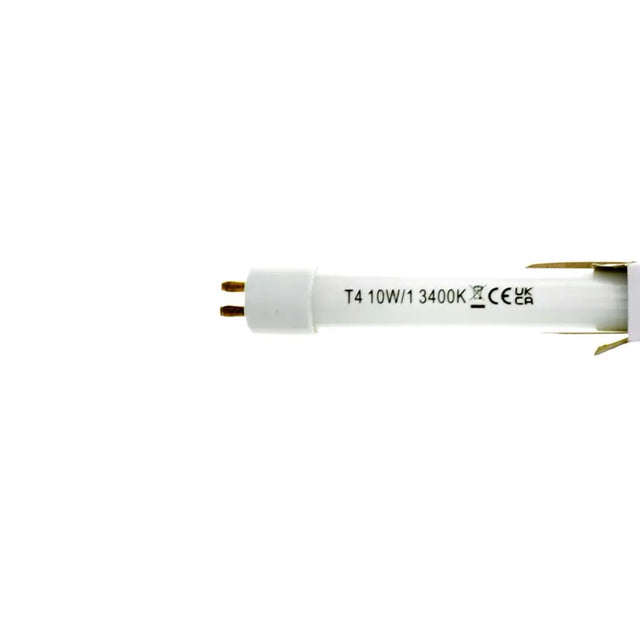 Compact fluorescent tube light on a white background
