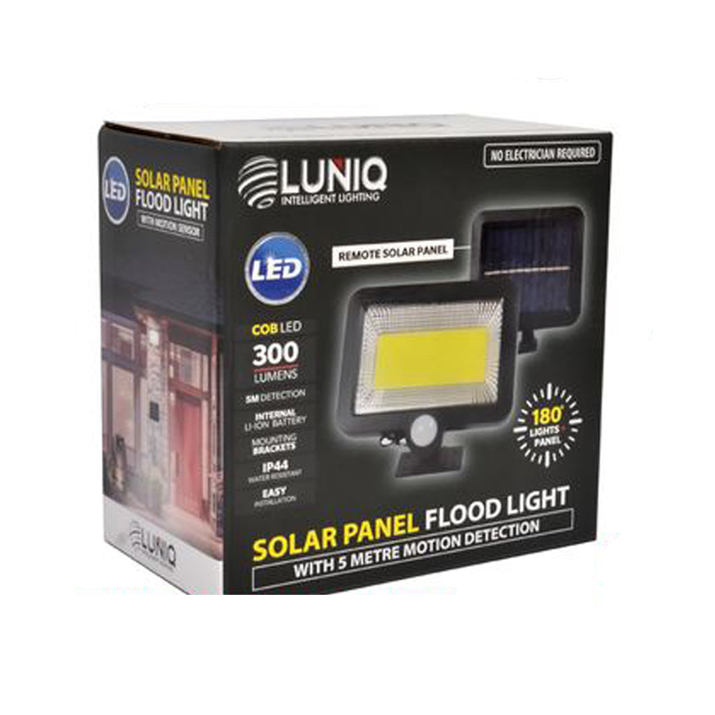 LUNIQ Solar Panel COB LED Flood Lights With Motion Sensor ELS-0592