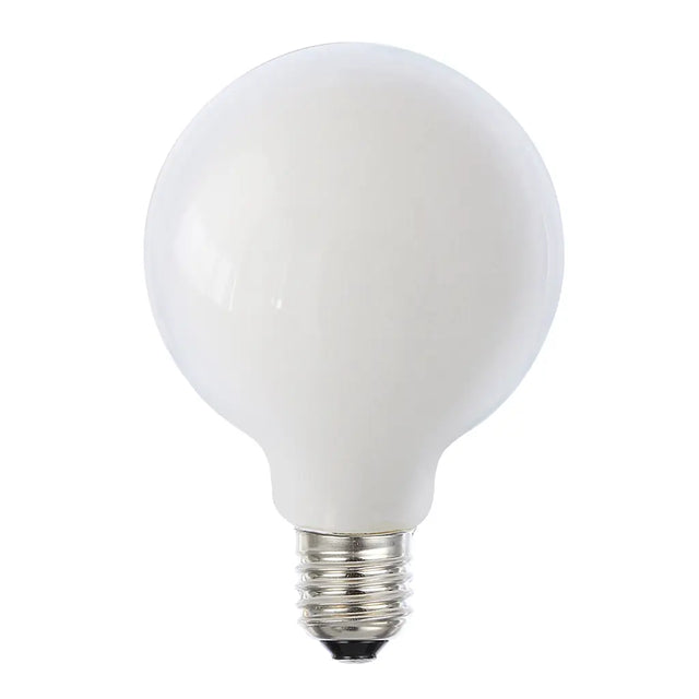 White LED light bulb on a white background