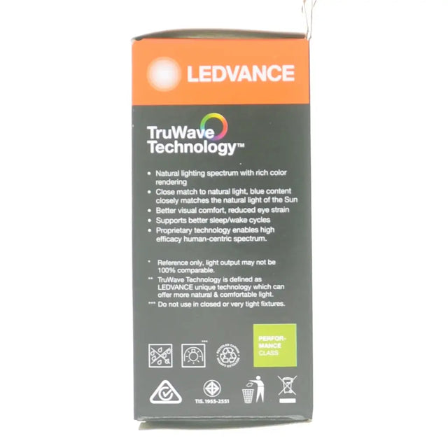 LEDVANCE packaging with TruWave Technology on a white background