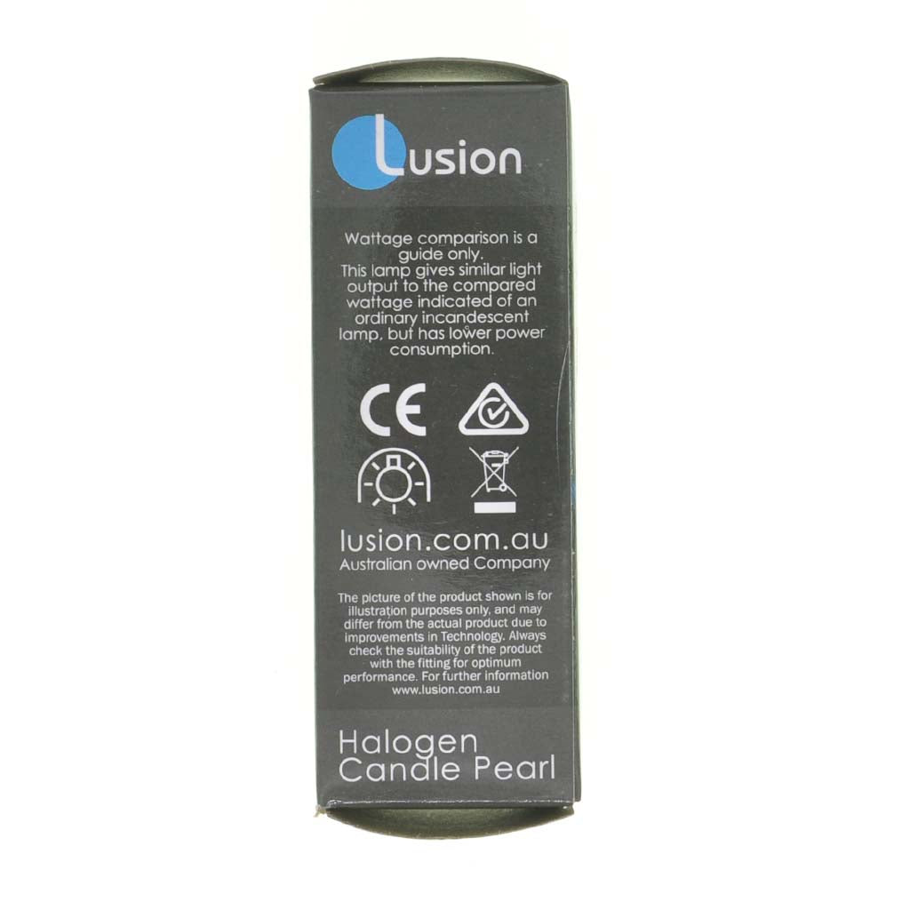 Lusion Candle Halogen Light Bulb B22 240V 18W Pearl 30101