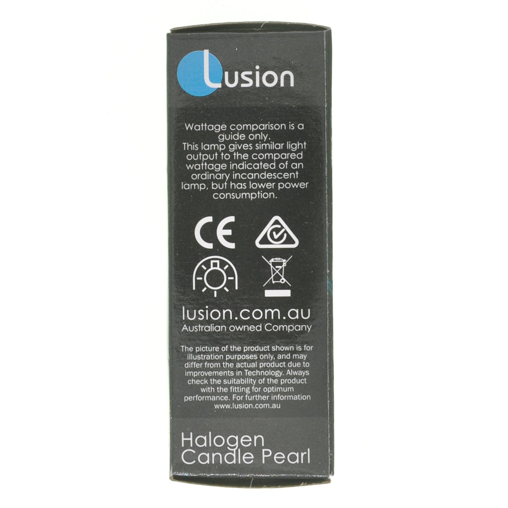 Lusion Candle Halogen Light Bulb E14 240V 18W Pearl 30109