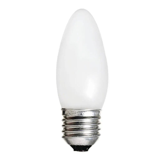 White light bulb on a white background