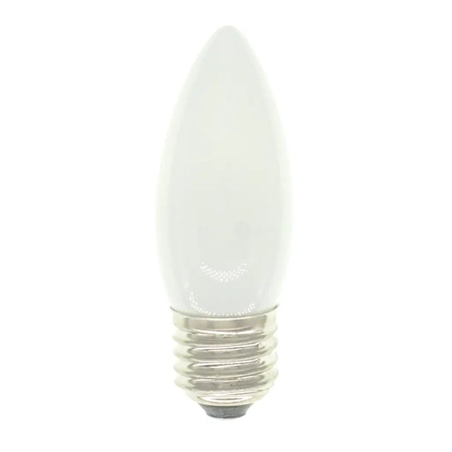 White LED light bulb on a white background