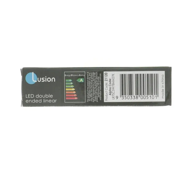 Lusion LED light bar packaging with label on a white background