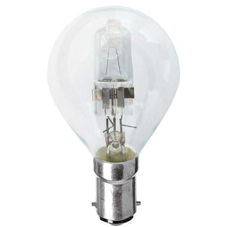 Lusion Fancy Round Halogen Light Bulb B15 240V 28W Clear 30214