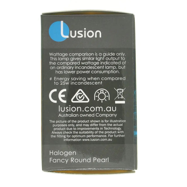 Lusion product packaging with branding and text on a white background