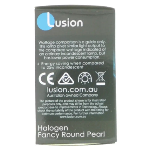 Lusion brand packaging with product details on a white background