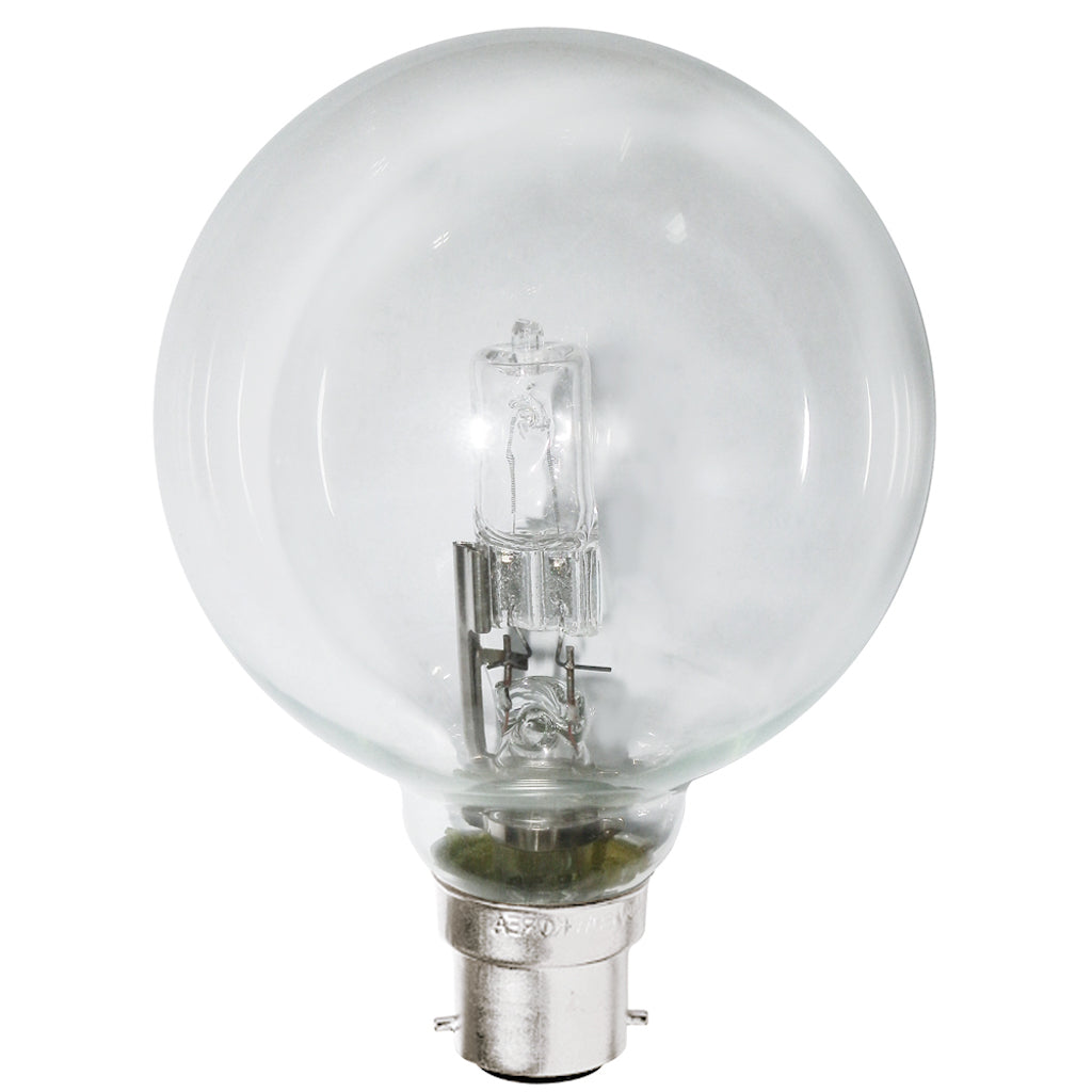 Lusion G95 Spherical Halogen Light Bulb B22 240V 42W(60W) Clear 30304