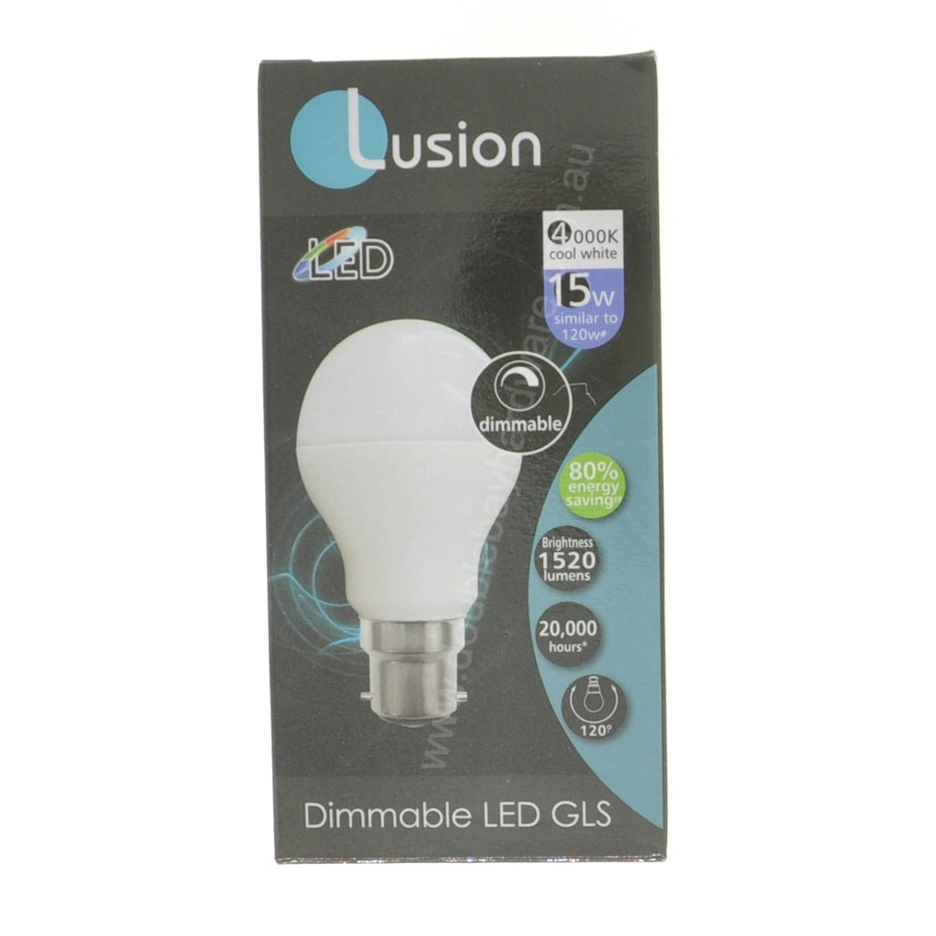 Lusion GLS LED Light Bulb B22 240V 15W C/W 20433