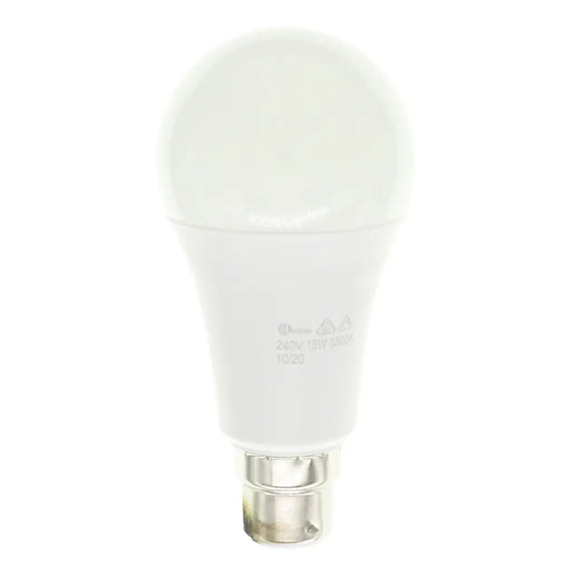 White light bulb on a white background